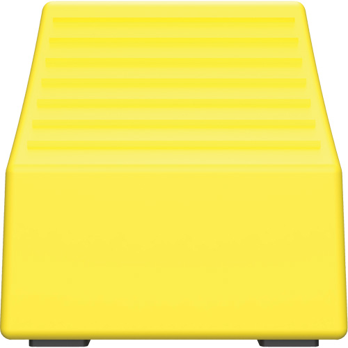 Cale de roue ultra-robuste pour l'exploitation mini&egrave;re Checkers Safety sans support, PEHD, Jaune, 14-1/2" la x 17-1/2" p x 16" h Cam Industrial