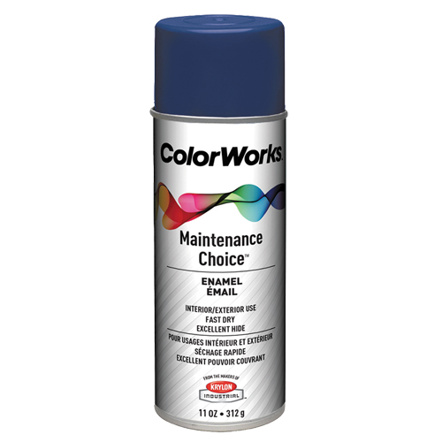 Maintenance Choice Enamel, Navy Blue, Gloss, 11 oz., Aerosol Can Cam Industrial