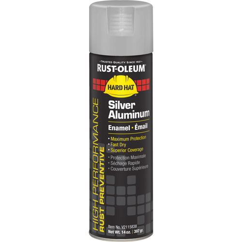 V2100 System Enamel Spray Paint, Silver Aluminum, Gloss, 14 oz., Aerosol Can Cam Industrial