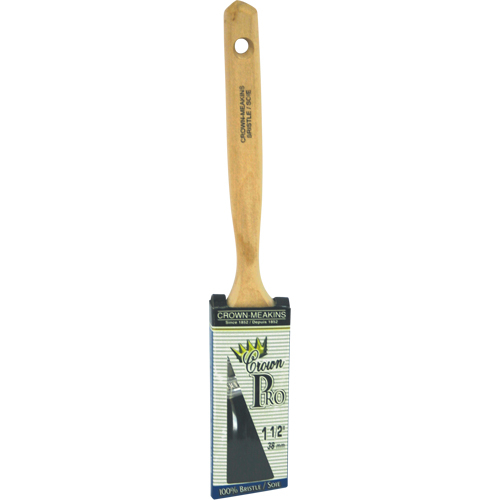 Crown Pro Straight Paint Brush, Bristle, Wood Handle, 1-1/2" Width Cam Industrial