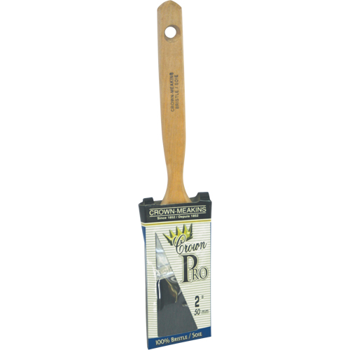 Pinceau &agrave; soies angulaires Crown Pro, Soies, Manche Bois, Largeur de 2" Cam Industrial