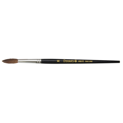 Pinceau pointu &agrave; soies noires pour artiste, Largeur de la brosse de 5,7 mm, Soie de chameau, Manche &agrave; Bois Cam Industrial
