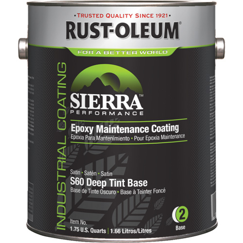 Rev&ecirc;tement dentretien &eacute;poxydique &agrave; base deau Sierra Performance S60  Couche de base opaque, Gallon, Base &agrave; teinter Cam Industrial