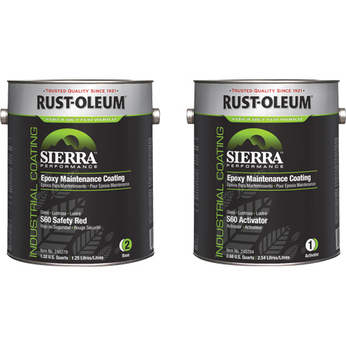 Trousse de rev&ecirc;tement dentretien &eacute;poxydique &agrave; base deau Sierra S60, Gallon, Rouge Cam Industrial