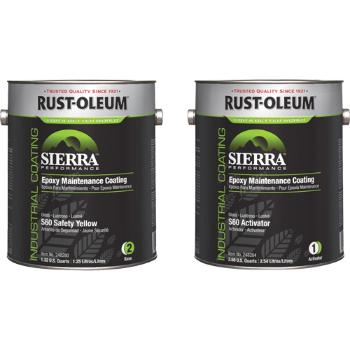 Sierra S60 Water-Based Epoxy Maintenance Coating Kit, Gallon, Yellow Cam Industrial