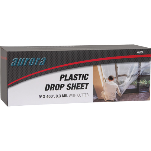Drop sheet, 400' L x 9' W, Plastic Cam Industrial