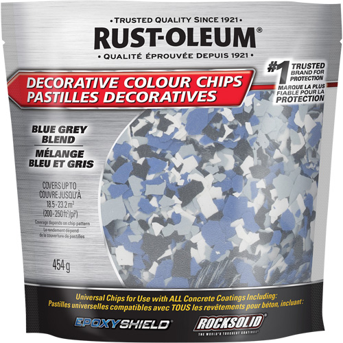 Pastilles de couleur d&eacute;coratives, 474 g, Sac, M&eacute;lange bleu gris Cam Industrial