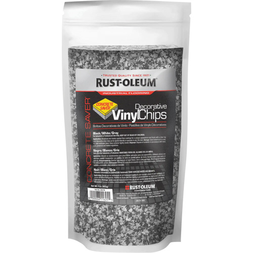 Pastilles de vinyle d&eacute;coratives Concrete Saver, 0,5 kg, Sac, M&eacute;lange noir/blanc/gris Cam Industrial