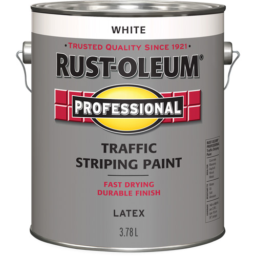 Traffic Striping Paint, White, 3.78 L, Jug Cam Industrial