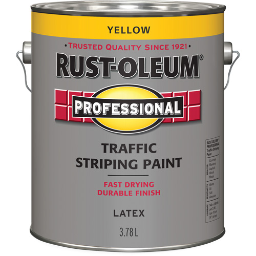 Traffic Striping Paint, Yellow, 3.78 L, Jug Cam Industrial