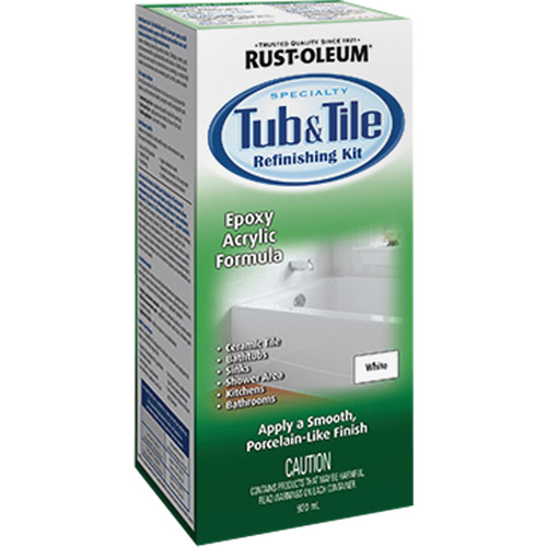 Specialty Tub & Tile Refinishing Paint, 920 ml, Kit, White Cam Industrial