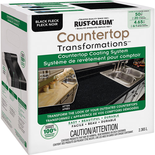 Countertop Transformations&reg; Fleck Countertop Coating System, 2.37 L, Kit, Black Fleck Cam Industrial