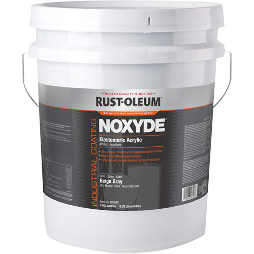 Rev&ecirc;tement acrylique &eacute;lastom&egrave;re Noxyde, 5 gal., Seau, Gris Cam Industrial