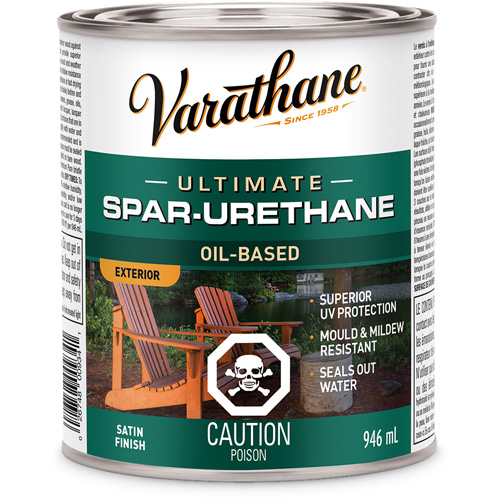 Rev&ecirc;tement &agrave; fini diamant pour bois Varathane, 946 ml, Transparent, Satin Cam Industrial