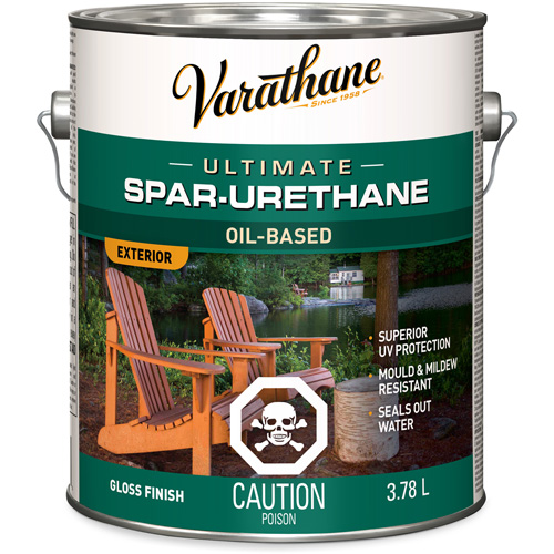 Fini diamant pour bois Varathane ext&eacute;rieur, 3,78 L, Transparent, Brillant Cam Industrial