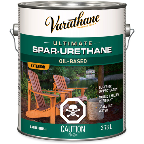 Fini diamant pour bois Varathane ext&eacute;rieur, 3,78 L, Transparent, Satin Cam Industrial
