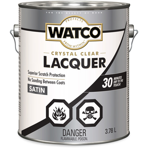 Laque pour bois Watco, 3,78 L, Transparent, Satin Cam Industrial