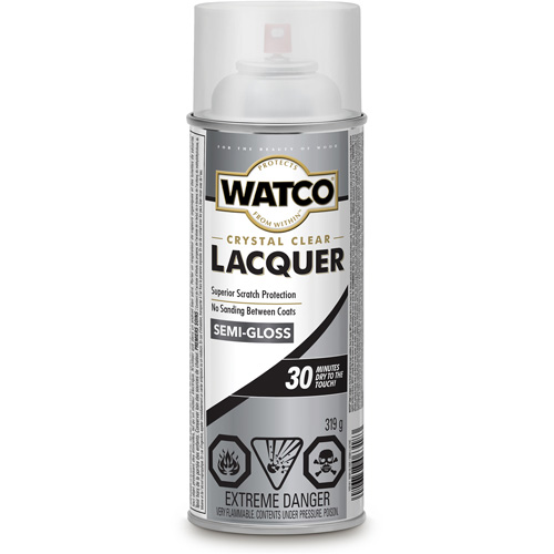Watco&reg; Lacquer Wood Finish, 319 g, Clear, Semi-Gloss Cam Industrial