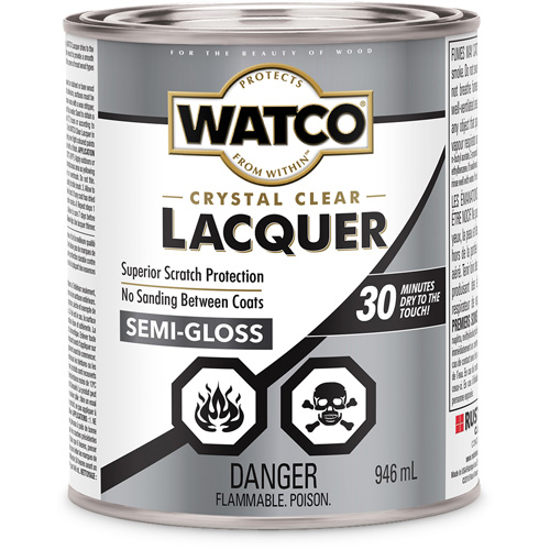 Watco&reg; Lacquer Wood Finish, 946 ml, Clear, Semi-Gloss Cam Industrial