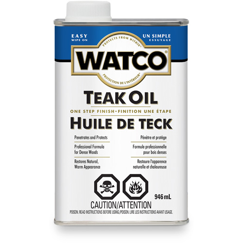 Watco&reg; Teak Oil, 946 ml, Clear, Transparent Cam Industrial