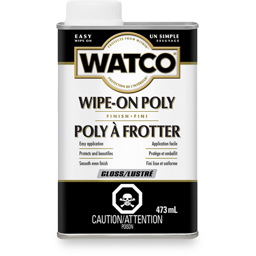 Watco&reg; Wipe-on Poly Stain, 473 ml, Clear, Gloss Cam Industrial