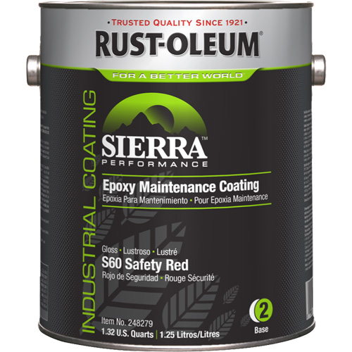 Sierra Performance S60 Maintenance Coating Base Component, 1 gal., Water-Based, Gloss, Red Cam Industrial