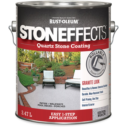 Stoneffects Quartz Stone Coating, 3.78 L, Water-Based, Textured, Grey Cam Industrial
