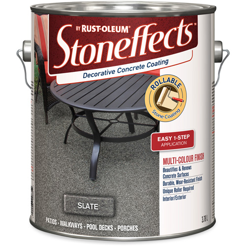 Stoneffects Decorative Concrete Coating, 3.4 L, Solvent-Based, Textured, Grey Cam Industrial