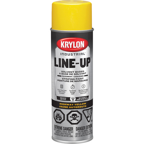 Professional Solvent-Based Marking Paint, Yellow, 18 oz., Aerosol Can Cam Industrial