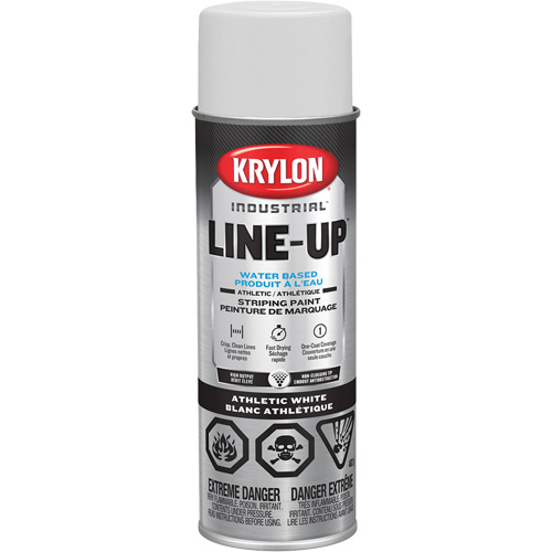 Industrial LINE-UP Athletic Field Striping Aerosol Paint, White, 18 oz., Aerosol Can Cam Industrial