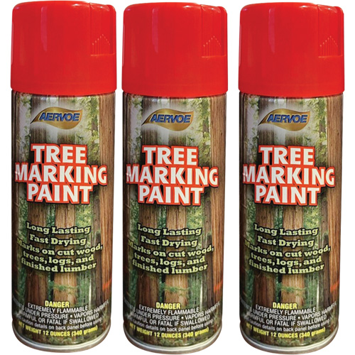 Aervoe 690 Fluorescent Tree Marking Paint, Fluorescent Red, 16 oz. Cam Industrial