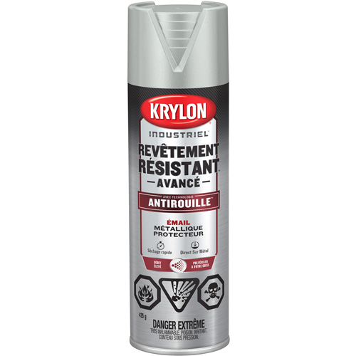 Peinture Tough Coat avec technologie Rust Barrier, Aluminium, M&eacute;tallique, 425 g, Canette a&eacute;rosol Cam Industrial