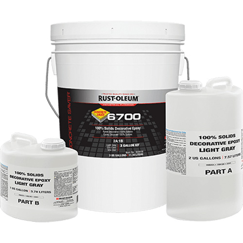 &eacute;poxy d&eacute;coratif 100 % de solides 6700, 3 gal., &eacute;poxy, Tr&egrave;s brillant, Gris Cam Industrial