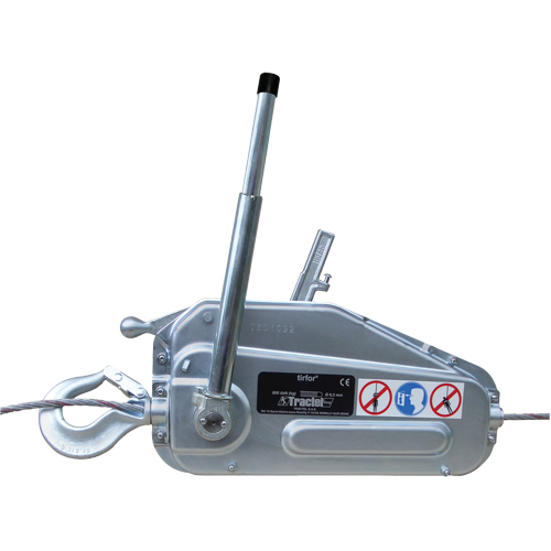 Tirfor&reg; Wire Rope Hoist - TU17, 5/16" Wire Diameter, 2000 lbs. (1 tons) Capacity Cam Industrial