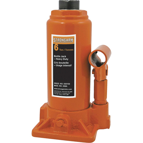 306A Bottle Jack, 6 Ton(s), 16" Raised Height Cam Industrial