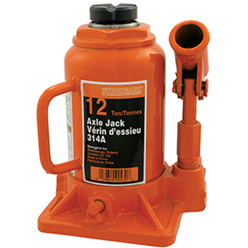 314A Bottle Jack, 12 tons, Manual Hydraulic, 13" Raised Height Cam Industrial