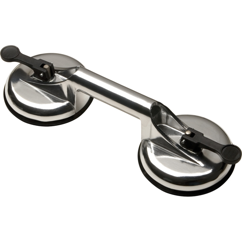 Manually Operated Hand Vacuum Cups - Double Handcup, 66 lbs. Capacity, 4-5/8", Lever, 13" Handle Length Cam Industrial