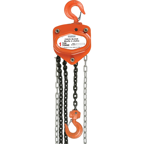 Chain Hoist, 10' Lift, 1000 lbs. Capacity, Alloy Steel Chain Cam Industrial