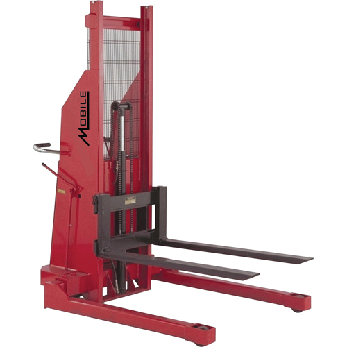 Hydraulic Stacker, Electric Operated, 1500 lbs. Capacity, 60" Max Lift Cam Industrial