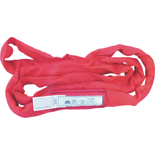 Round Slings, Red, 3" W x 6' L, 14000 lbs. Vertical Load Cam Industrial