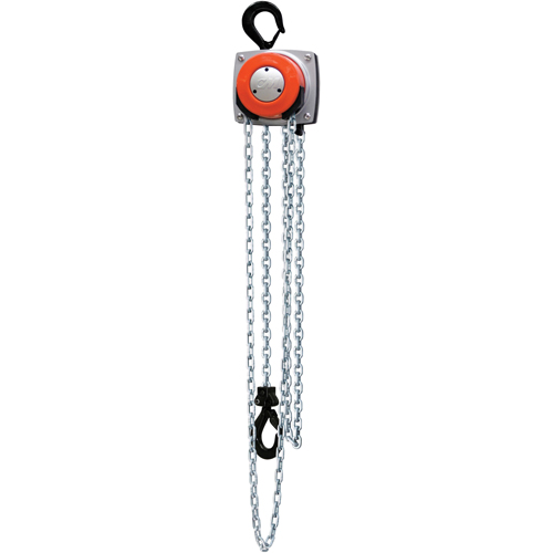Hurricane 360° Chain Hoist, 10' Lift, 1000 lbs. (0.5 tons) Capacity, Steel Chain Cam Industrial