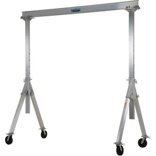 Adjustable Aluminum Gantry Crane, 8' L, 2000 lbs. (1 tons) Capacity Cam Industrial