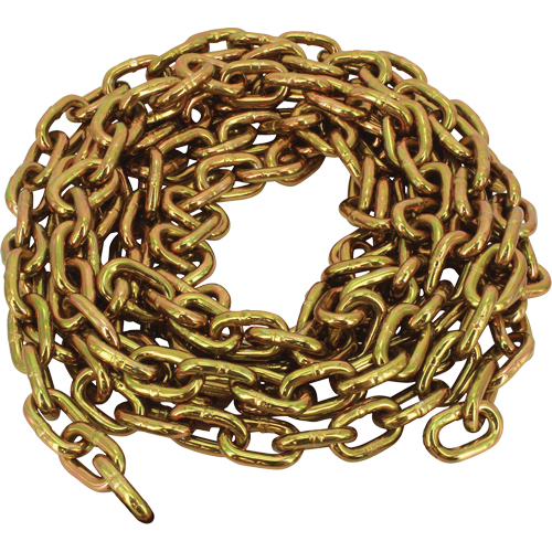 Grade 70 Imported Transport Chain, Carbon Steel, 1/2" x 100' (30.4 m) L, Grade 70, 11300 lbs. (5.65 tons) Load Capacity Cam Industrial