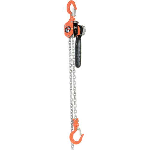 Mini Lever Hoist, 10' Lift, 500 lbs. (0.25 tons) Capacity, Steel Chain Cam Industrial