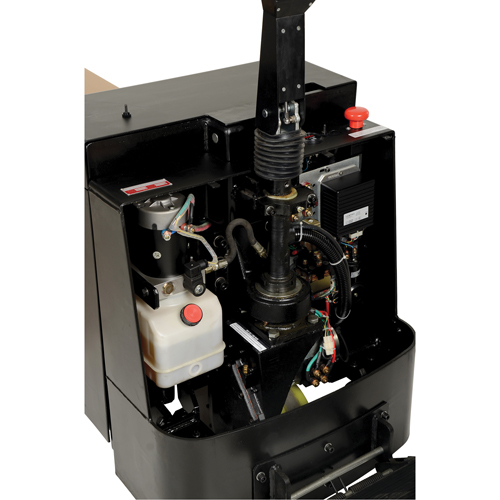 Fully Powered Electric Pallet Truck With  Stand-On Platform, 4500 lbs. Cap., 96" L x 30" W Cam Industrial