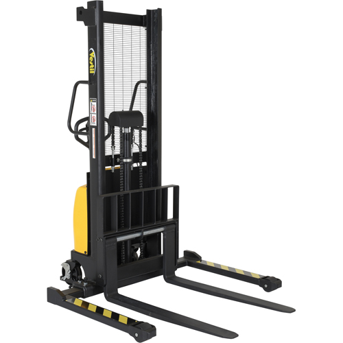 Fork Lift Stacker, Electric Operated, 2000 lbs. Capacity, 63" Max Lift Cam Industrial