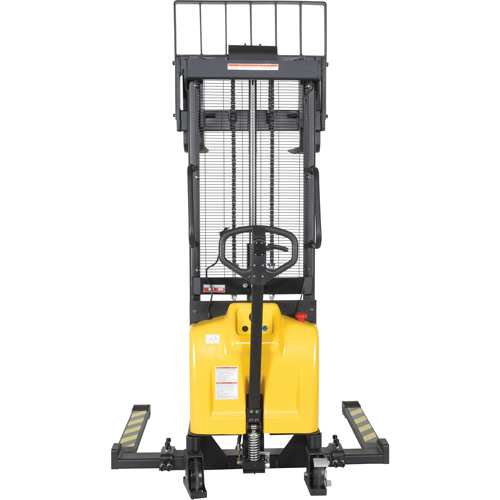 Fork Lift Stacker, Electric Operated, 2000 lbs. Capacity, 63" Max Lift Cam Industrial