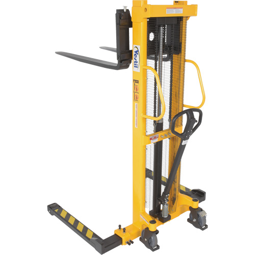 Manual Hydraulic Stacker, Hand Pump Operated, 2000 lbs. Capacity, 63" Max Lift Cam Industrial