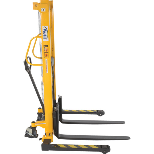 Manual Hydraulic Stacker, Hand Pump Operated, 2000 lbs. Capacity, 63" Max Lift Cam Industrial