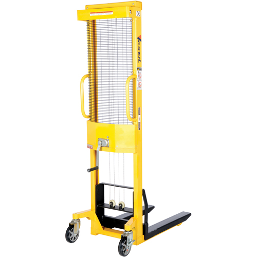 Manual Stacker, Hand Winch Operated, 770 lbs. Capacity, 60" Max Lift Cam Industrial
